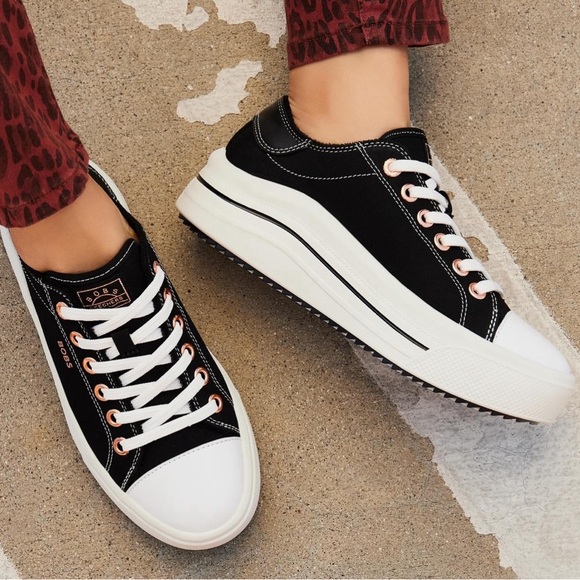 BNIB Bobs by Skechers Winnie High Ranking Platform Sneakers Memory Foam - Picture 1 of 13